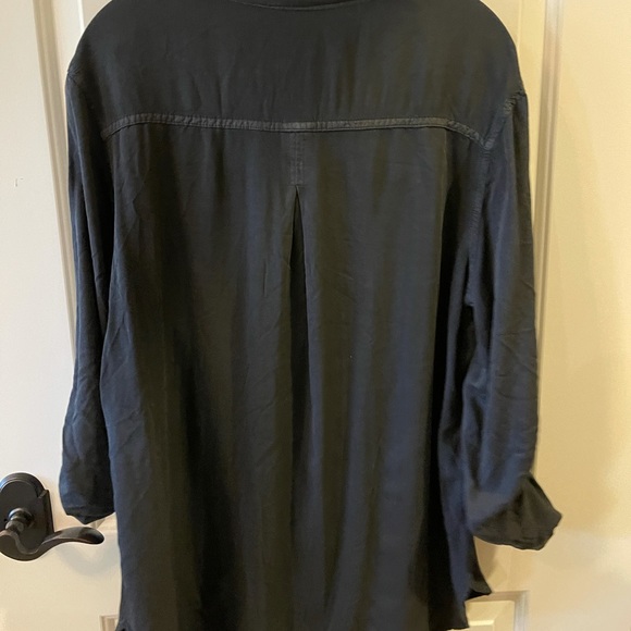 Rock & Republic Black Blouse Size Large - Picture 2 of 2